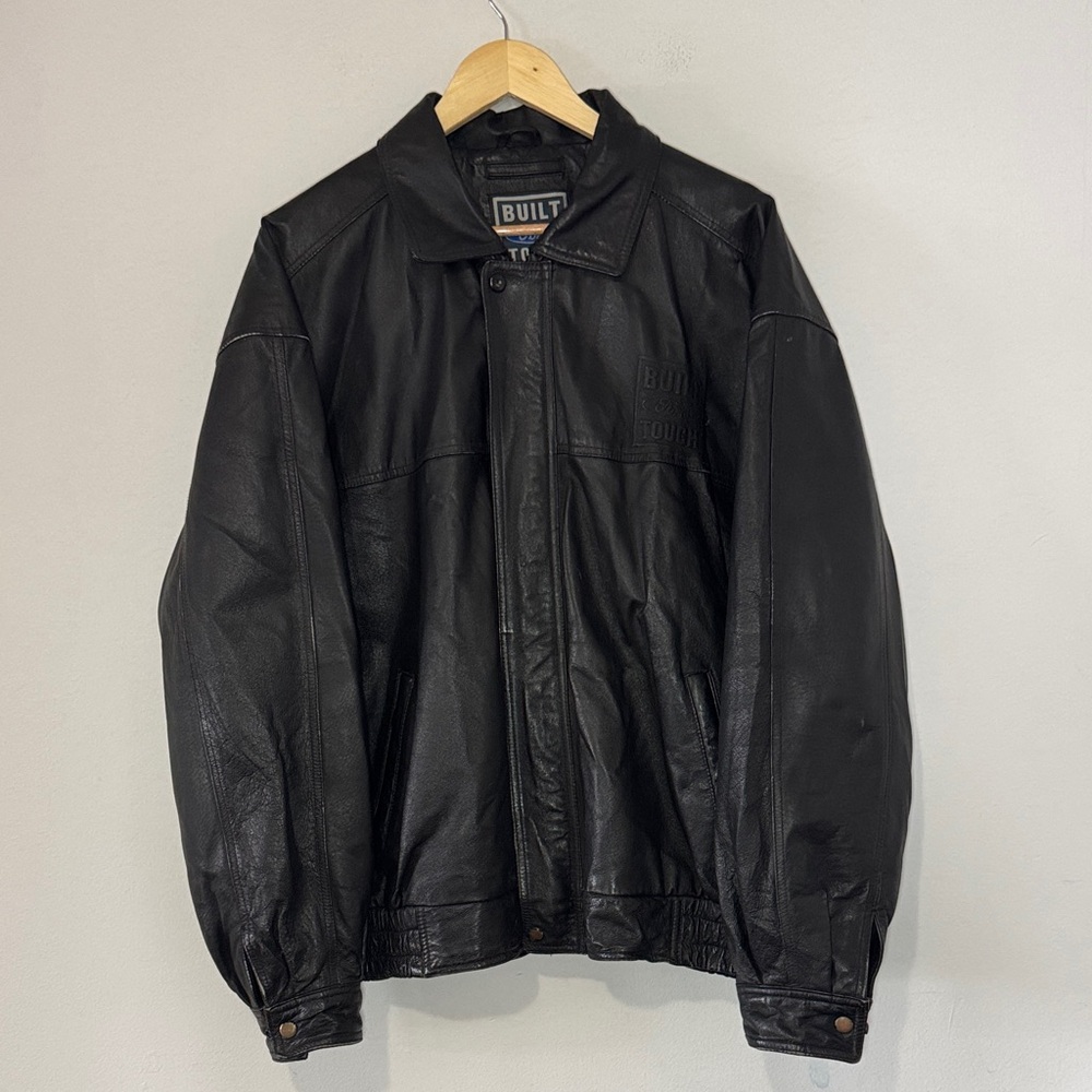 Vintage Built Ford Tough Leather Jacket / XL / Distressed